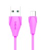 Кабель USB - микро USB Celebrat CB-01M, 1.0м, круглый, 2.4A, силикон, цвет: розовый