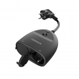 Сетевой фильтр TESSAN TS-EOP03-EU, 0,4мм , 16.0A, 2 розетки, IP44, цвет: чёрный
