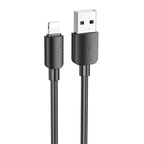 Кабель 8 pin - USB HOCO X96 Hyper, 0.25м, 2.4A, 12Вт, цвет: чёрный