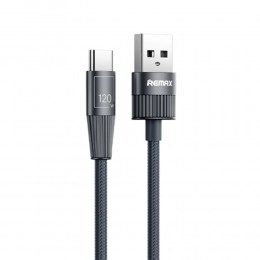 Кабель USB - Type-C Remax RC-C102 Infinity, 1.2м, 2.4A, цвет: синий, тёмный