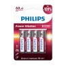 Батарейка AA Philips LR06-4BL Power, 1.5B, (4/48/144/18432), (арт.Б0062746)