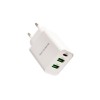 Блок питания Borofone BA70A 20Вт с 2 USB и Type-C, белый