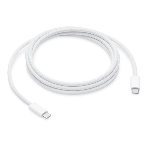 Кабель Type-C - Type-C APPLE  A2794, 2.0м, 5,0А, 240Вт, цвет: белый, плетёнка (MU2G3ZE/A)