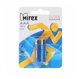 Батарейка AAA Mirex LR03-2BL Ultra Alkaline, 1.5B, (2/24/480), (арт.23702-LR03-E2)