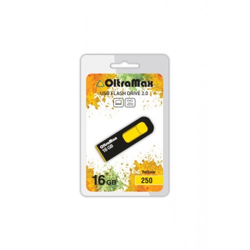 Флеш-накопитель 32Gb OltraMax 250, USB 2.0, пластик, жёлтый