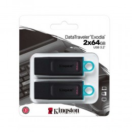 Флеш-накопитель 64Gb Kingston DataTraveler Exodia M, USB 3.2 gen, пластик, чёрный