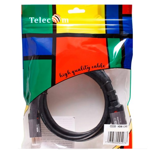 Кабель HDMI(m) - HDMI(m) TELECOM TCG365, 1.0м, 8K, 60Гц, цвет: чёрный