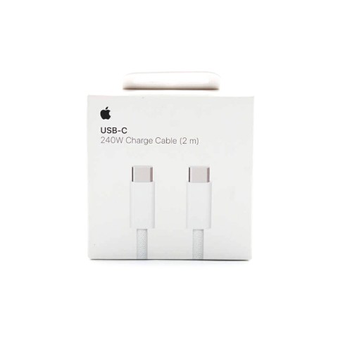 Кабель Type-C - Type-C APPLE  A2794, 2.0м, 5,0А, 240Вт, цвет: белый, плетёнка (MU2G3ZE/A)