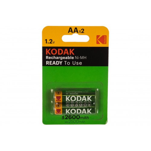 Аккумулятор AA Kodak, HR06-2BL, Rechargeable, 2600mAh, (2/40/320)