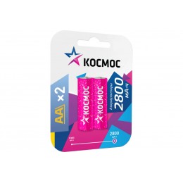 Аккумулятор AA Космос, R06-2BL, 2800mAh, (2/24/288)