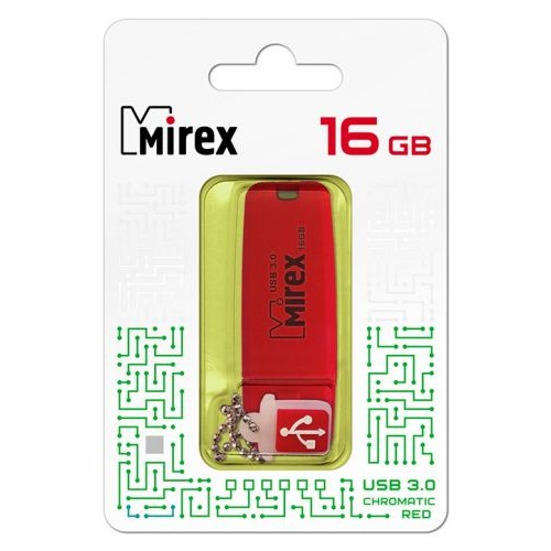 Флеш-накопитель 16Gb Mirex CHROMATIC, USB 3.0, пластик, красный