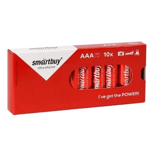 Батарейка AAA SmartBuy LR03-10Box, 1.5В, (10/100/800)