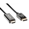 Кабель DisplayPort(m) - HDMI(m) TELECOM TA811, 1.8м, 4k, 30Гц, цвет: чёрный