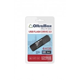 Флеш-накопитель 64Gb OltraMax 320, USB 3.0, пластик, чёрный