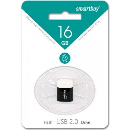 Флеш-накопитель 32Gb SmartBuy LARA, USB 2.0, пластик, чёрный