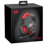 Наушники полноразмерные Defender, Redragon Themis, mini Jack 3.5 мм, 2.0 м, цвет: чёрный, красный