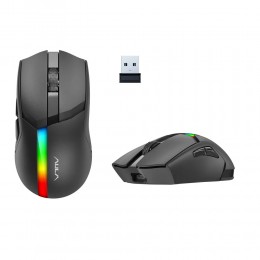 Мышь проводная AULA, F813, оптическая, подсветка RGB, цвет: чёрный