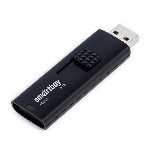 Флеш-накопитель 8Gb SmartBuy Fashion, USB 3.0/3,1, пластик, чёрный