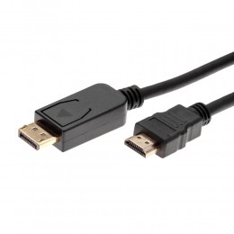 Кабель DisplayPort(m) - HDMI(m) Aopen ACG494, 1.8м, цвет: чёрный