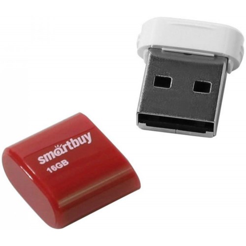 Флеш-накопитель 16Gb SmartBuy LARA, USB 2.0, пластик, красный