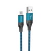 Кабель USB - микро USB Borofone BX56, 1.0м, 2.4A, цвет: синий