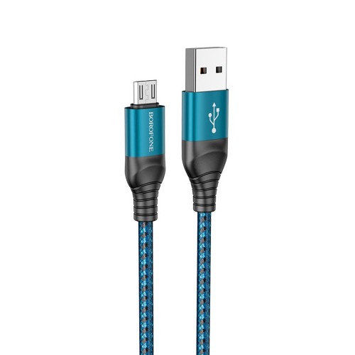 Кабель USB - микро USB Borofone BX56, 1.0м, 2.4A, цвет: синий