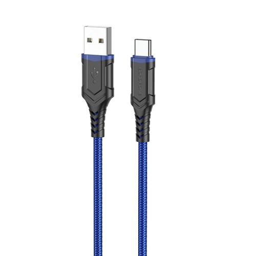 Кабель USB - Type-C Borofone BX67, 1.0м, 3.0A, цвет: синий