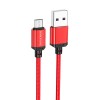 Кабель USB - микро USB Borofone BX87 Sharp, 1.0м, 2.4A, цвет: красный, не упакован