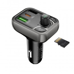 FM-трансмиттер Borofone, BC38, Flash, Bluetooth, цвет: чёрный
