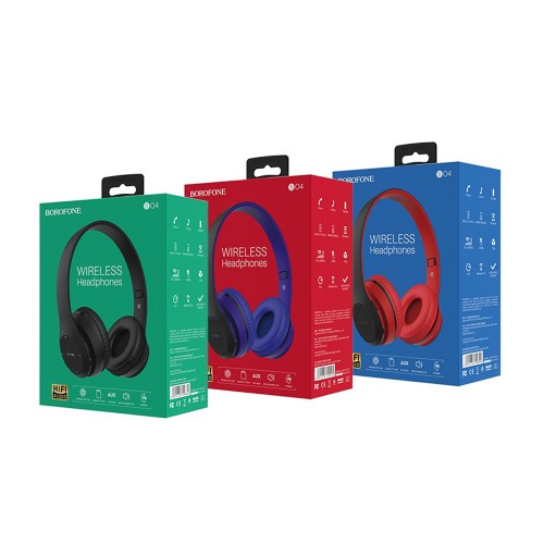 Наушники Borofone BO4 Charming Rhyme Bluetooth, синие
