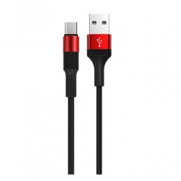 Кабель USB - микро USB Borofone BX21 Outstanding, 1.0м, 2.4A, цвет: чёрный, красная вставка