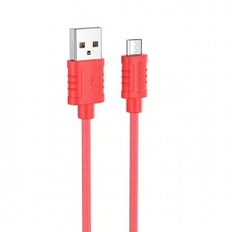 Кабель USB - микро USB Borofone BX52 Airy, 1.0м, 2.4A, цвет: красный