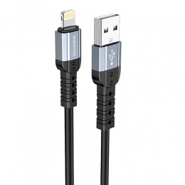 Кабель USB - 8 pin Borofone BX64, 1.0м, 2.4A, цвет: чёрный