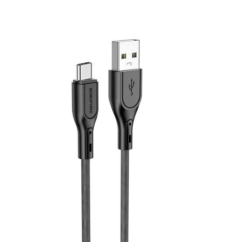 Кабель USB - Type-C Borofone BX66 Wide, 1.0м, 5,0А, цвет: чёрный