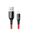 Кабель USB - 8 pin Baseus C-shaped, 1.0м, 2.4A, цвет: красный