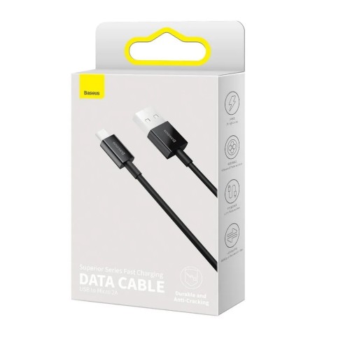 Кабель USB - микро USB Baseus CAMYS-01 Superior, 1.0м, 2.0A, цвет: чёрный