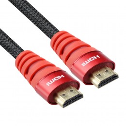 Кабель HDMI(m) - HDMI(m) VCOM CG526S-R, 1.8м, цвет: чёрный, красная вставка