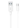 Кабель USB - Type-C Celebrat CB-09T, 1.0м, круглый, 2.1A, силикон, цвет: белый