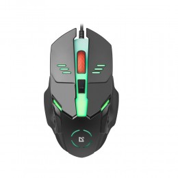 Мышь проводная Defender, MB-490, Ultra Gloss, оптическая, цвет: чёрный
