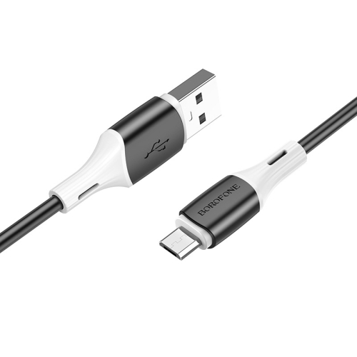 Кабель USB - микро USB Borofone BX79, 1.0м, 2.4A, цвет: чёрный