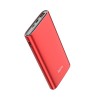 Аккумулятор внешний HOCO J83, Standard, 10000mAh, PD, QC 3.0, FCP, AFC, цвет: красный