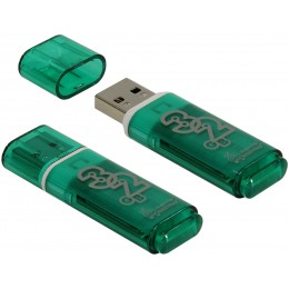 Флеш-накопитель 32Gb SmartBuy Glossy series, USB 2.0, пластик, зелёный