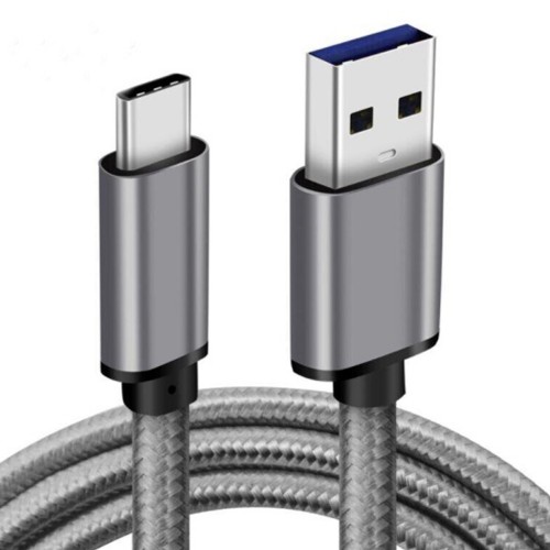 Кабель 1 USB 3.1 - Type-C TELECOM TC403M, 2.0м, 3.0A, цвет: серебряный