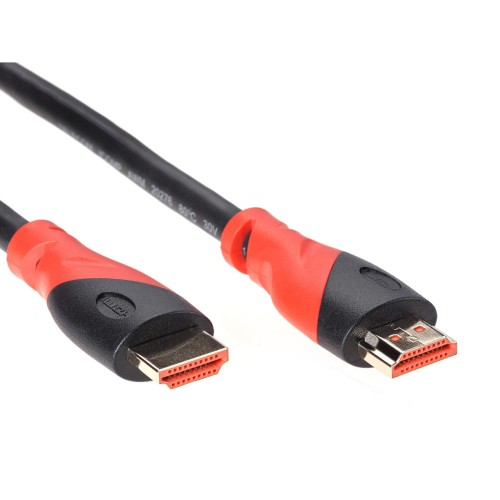 Кабель HDMI(m) - HDMI(m) TELECOM TCG220, 1.0м, 4k, 60Гц, цвет: чёрный, красная вставка