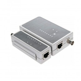 Тестер кабельный TELECOM, LAN ST-248, RG-45, RG-12, RG-11, BNC, цвет: белый
