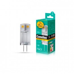 Лампа светодиодная Camelion G4-JC-NF/830, G4, капсульная, 5Вт/220V/3000К, LED, тёплый свет