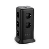 Сетевой фильтр TESSAN TPS01-DE, 11 розеток, 3 USB, чёрный
