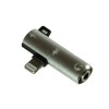 Переходник 8 pin(m) - Jack 3,5mm(f), 8 pin(f), серебряный
