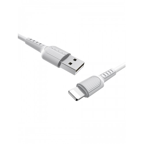 Кабель USB 8 pin Borofone BX16 Easy, 1.0м, 2.4A, белый

