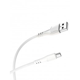 Кабель USB - Type-C Borofone BX37 Weldy, 1.0м, 3,0А, цвет: белый
